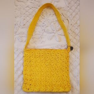 The Sak Yellow Crochet Shoulder Bag